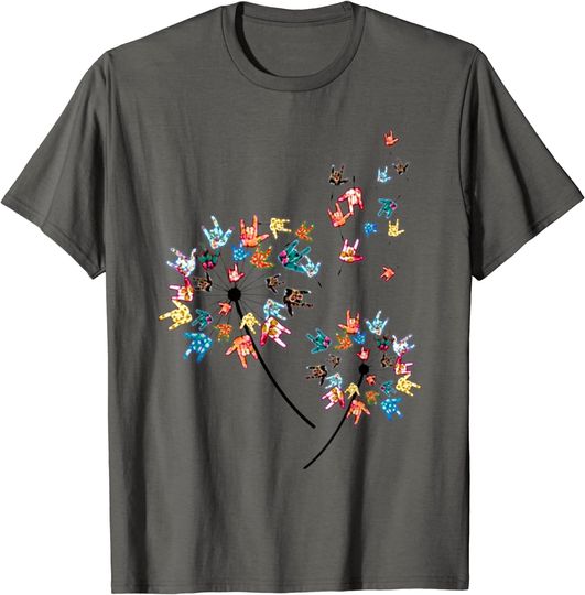 Discover Dandelion Sign Language Flower ASL Christmas costume T-Shirt