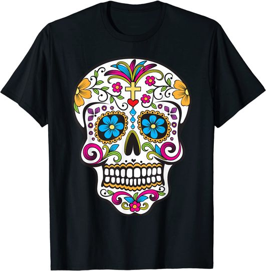 Discover Day of the Dead Sugar Skull T-Shirt