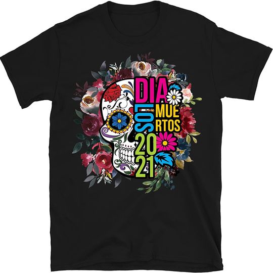 Discover Dia De Los Muertos Shirt, Day of The Dead Sugar Skull Mexican Halloween Costume