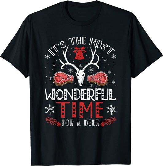 Discover Most Wonderful Time For A Deer Christmas 2021 T-Shirt