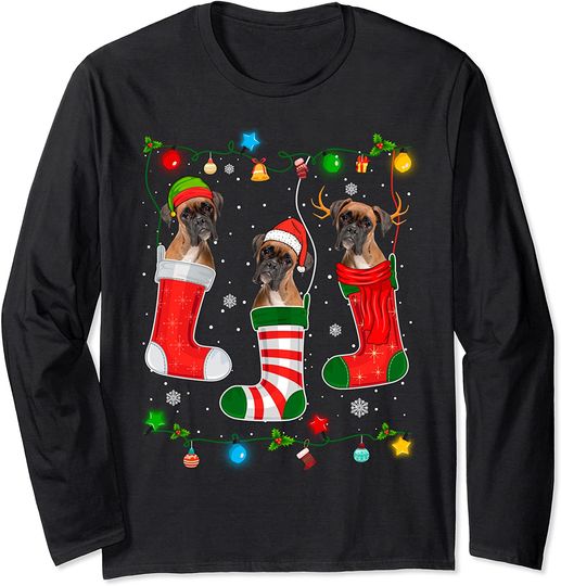 Discover Boxer Dog Lovers Christmas Long Sleeve