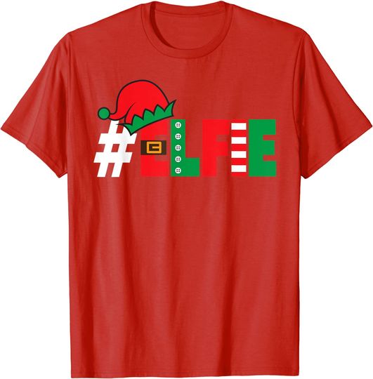 Discover Elfie Funny Christmas Elfie Elf Selfie Pun Holidays Gift T-Shirt
