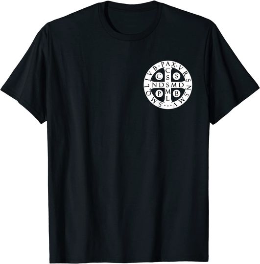 Discover St. Benedict Medal Catholic Saint Cross Prayer T-Shirt