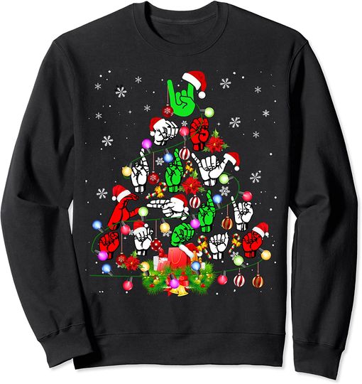 Discover Christmas American Sign Language Sweatshirt