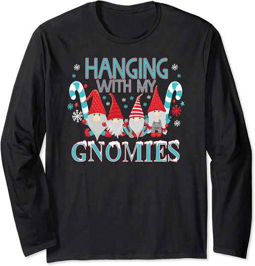 Discover Funny Christmas Garden Gnome Long Sleeve Gnomies