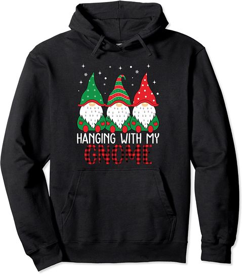 Discover Hanging With My Gnomies Funny Garden Gnome Pullover Hoodie