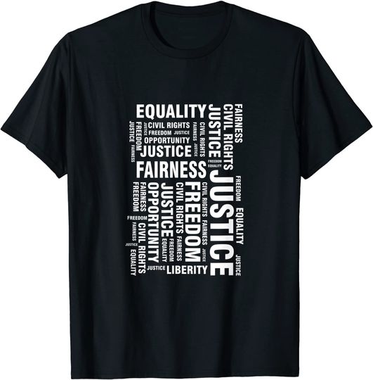 Discover Civil Rights Equality Freedom Justice Liberty BLM T-Shirt