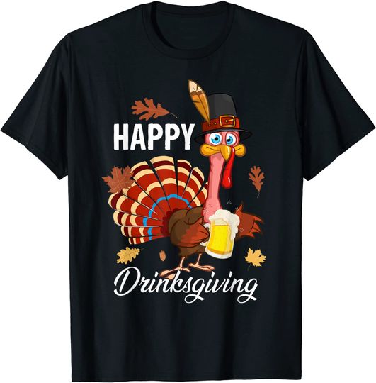 Discover Happy Drinksgiving Turkey Beer T-Shirt