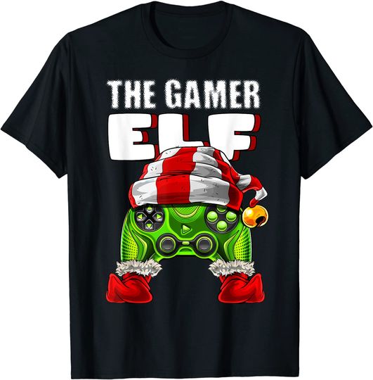 Discover The Gamer Elf Matching Family Christmas Video Game Boys T-Shirt