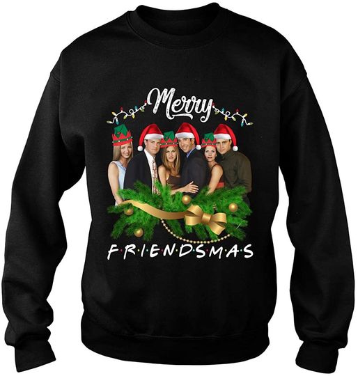 Discover Merry Friendsmas Friends Ugly Christmas Sweater Sweatshirt