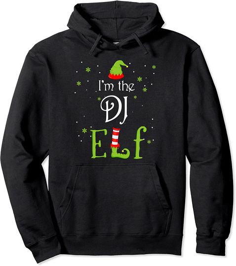 Discover I'm The Dj Elf Xmas Matching Christmas For Family Pullover Hoodie