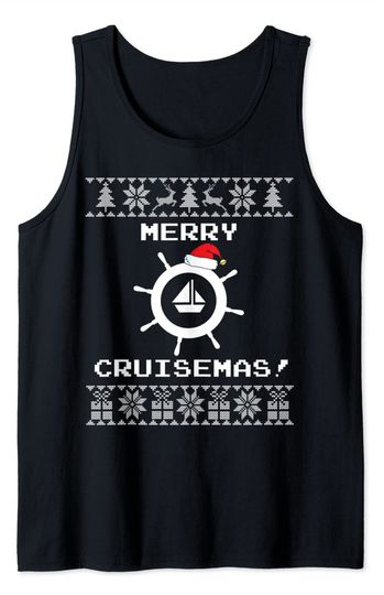 Discover Merry Cruisemas Funny Ugly Christmas Cruise Holiday Vacation Tank Top
