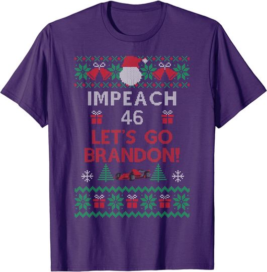 Discover Let's Go Brandon tshirt Anti Biden Ugly Christmas Sweater T-Shirt
