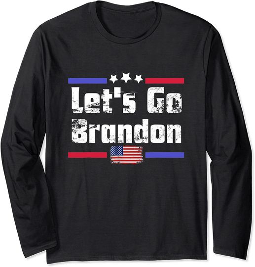 Discover Lets Go Brandon American Flag Long Sleeve