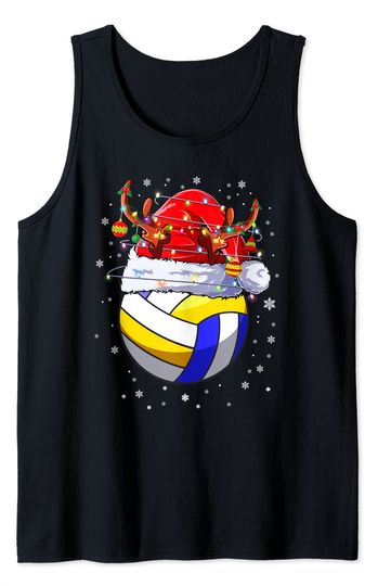 Discover Volleyball Santa Christmas Pajamas Sport Xmas Tank Top