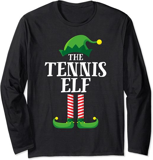Discover Tennis Elf Matching Family Group Christmas Party Pajama Long Sleeve