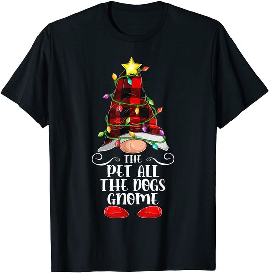 Discover The Pet All The Dogs Gnome Matching Family Christmas Pajama T-Shirt