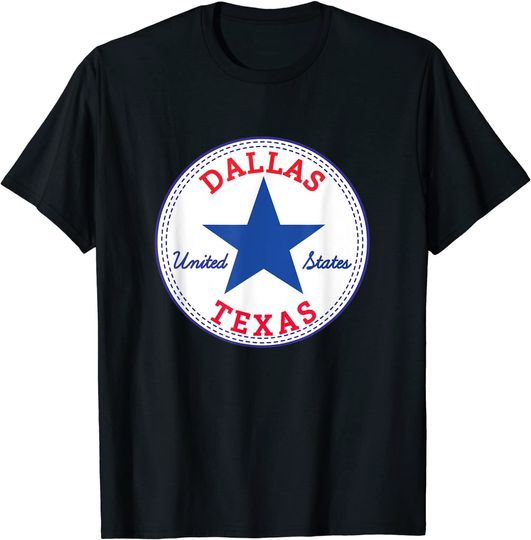 Discover Dallas Texas USA United States Surfer Skater Star Outfit T-Shirt
