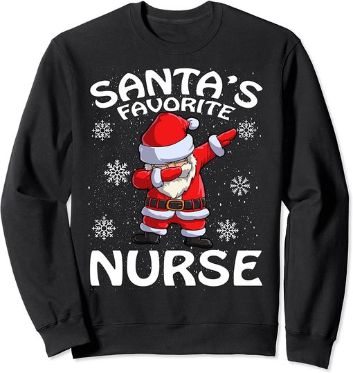 Discover Santa's Favorite Nurse Christmas Sweatshirt