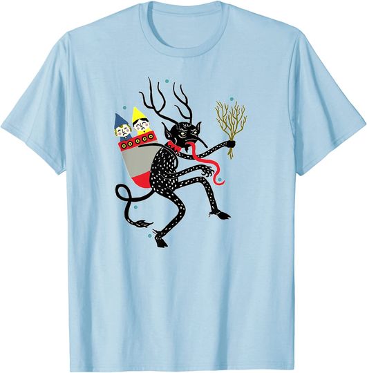 Discover Vintage Krampus Christmas Devil T-Shirt