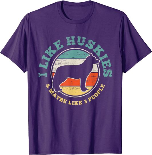Discover Siberian Husky Dog Funny Vintage Gift T-Shirt