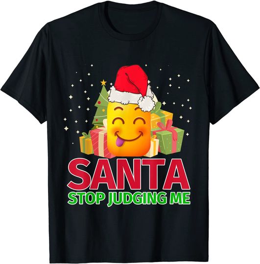 Discover Santa Stop Judging Me Santa Christmas T-Shirt