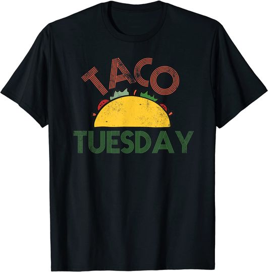 Discover Taco Tuesday Fun Distressed Food T-Shirt