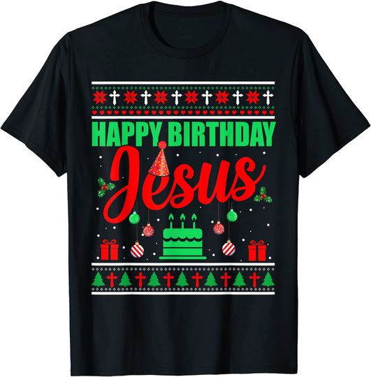 Discover Happy Birthday Jesus Cool Christmas Birthday Christian Lover T-Shirt