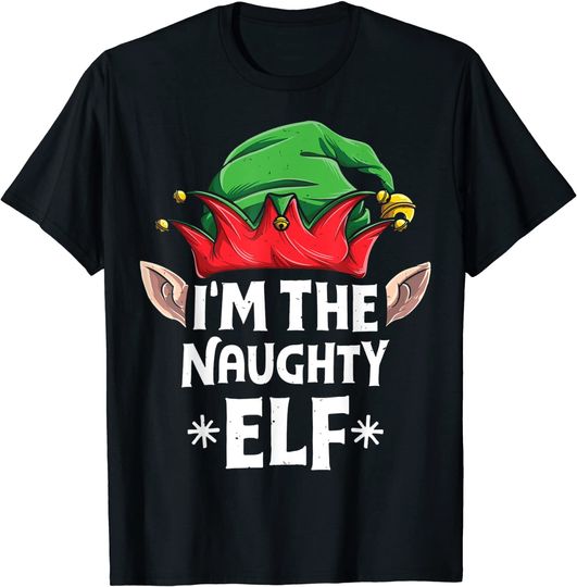 Discover I'm The Naughty Elf Funny Christmas Family Matching T-Shirt
