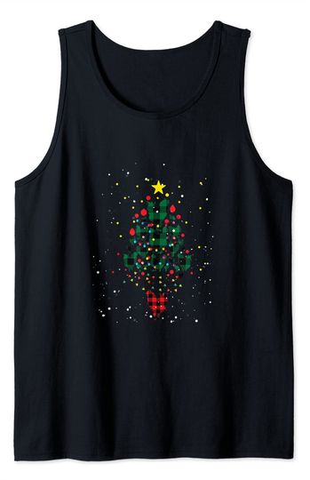 Discover Merry Chickmas Chicken Pine Tree Tank Top