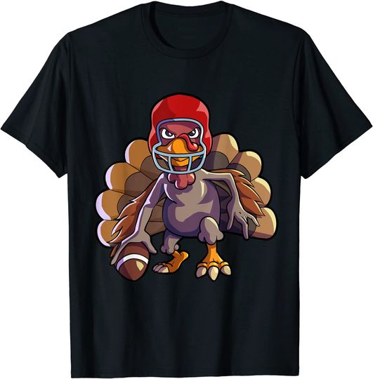 Discover Football Thanksgiving Football Turkey T-Shirt