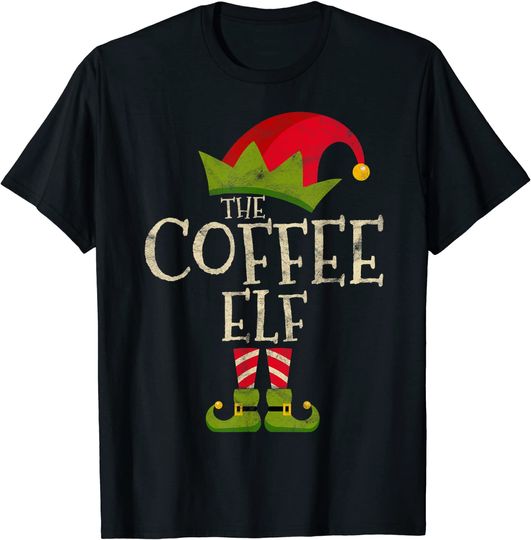 Discover Easy The Coffee Elf Xmas Costume Family Group Gift Christmas T-Shirt