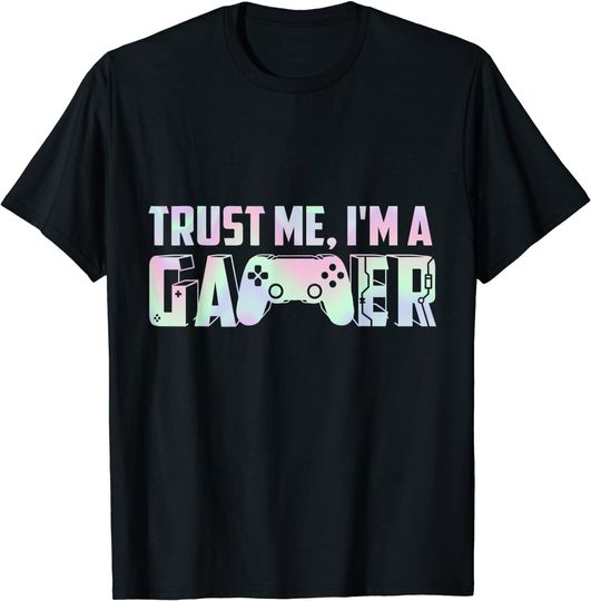Discover Trippy Colors T-Shirt Trust me I'm a Gamer Trippy Colors Quote Illustration