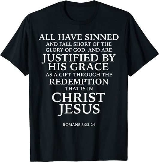 Discover All Have Sinned  - Bible Verse Romans 3:23-24 Scripture