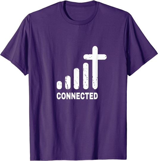 Discover Connected - Funny Christian Jesus Christ Bible Church Peace T-Shirt