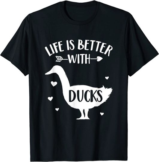 Discover Duck Lover Gift 'Life Is Better With Ducks' Fun Animal Duck T-Shirt