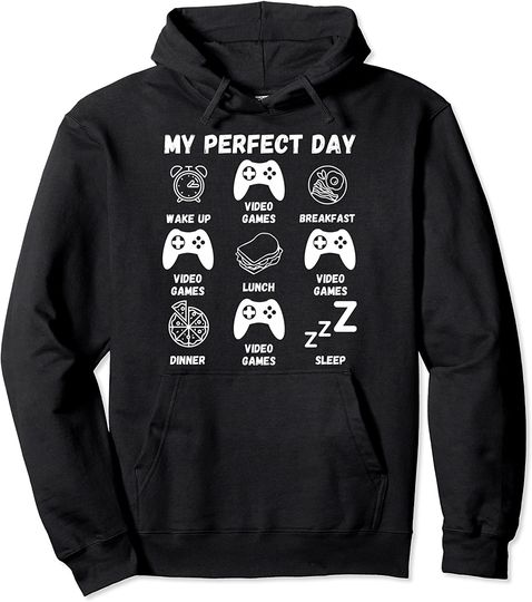 Discover God Gamer Hoodie Funny Cool Gamer Tee Idea - My Perfect Day Video Games Pullover