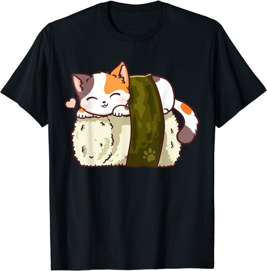 Discover Sushi Cat Kawaii Anime Neko Japanese T-Shirt