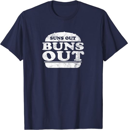 Discover Funny suns out summer burger bun BBQ beach vacation T-Shirt