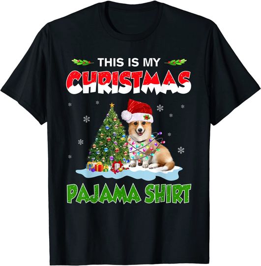 Discover Corgi Christmas Shirt Lights This Is My Christmas Pajama T-Shirt