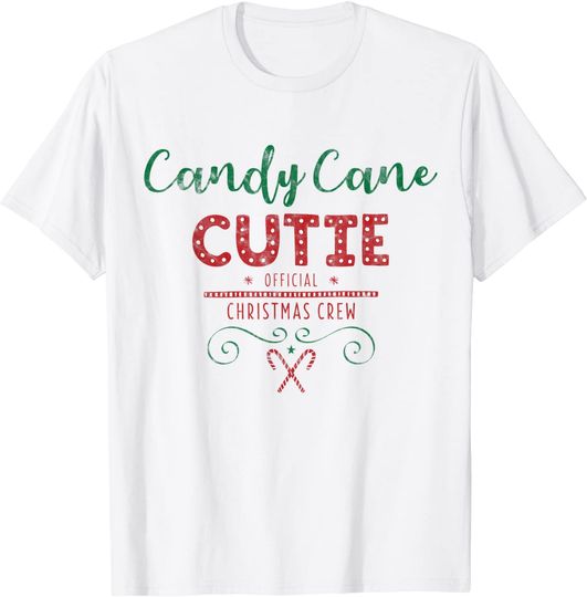 Discover Candy Cane Cutie Christmas Crew - White T-Shirt