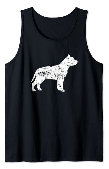 Discover Pitbull Silhouette Tank Top Distressed Pit Bull Silhouette Dog Owner