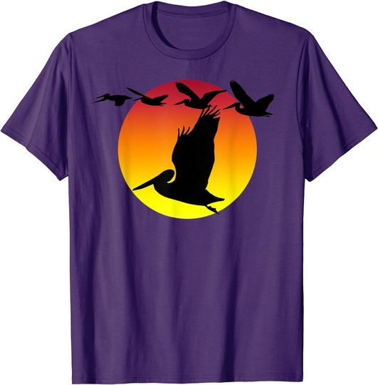 Discover Pelican T-Shirt Rising Sun Pelican Tee Bird Lover