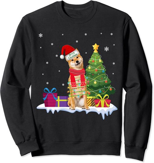 Discover Shiba Inu Dog Christmas Sweatshirt