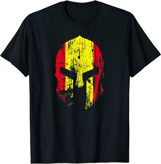 T-Shirt Camiseta Manga Curta Bandeiras Vermelhas Bandera España