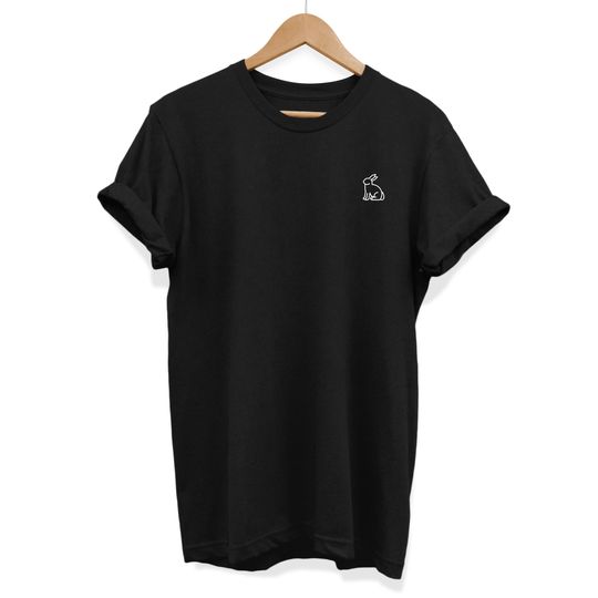 T-Shirt Camiseta Manga Curta Para Homem Mulher Criança Coelho Orelhudo
