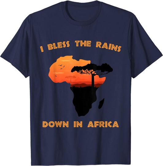 T-Shirt Camiseta Manga Curta Chuvas Abençoadas Na África Orgulhoso Fazendeiro Mapa Da África