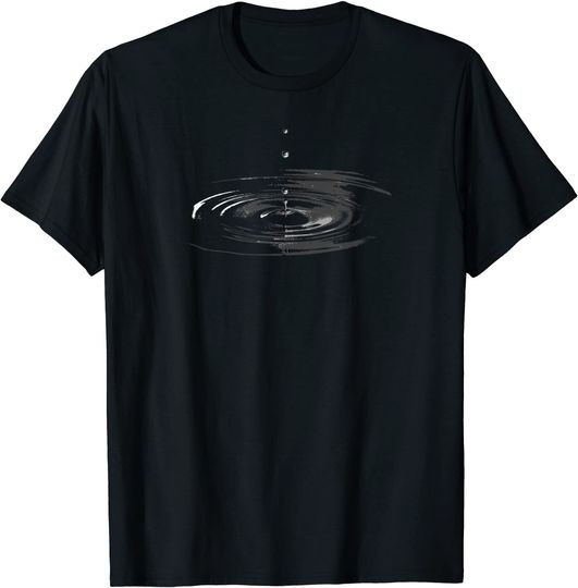 T-Shirt Camiseta Manga Curta Gotas De Agua Arte