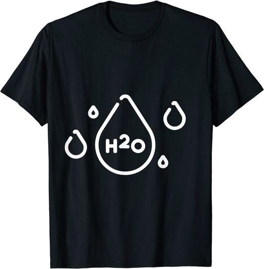 T-Shirt Camiseta Manga Curta Gotas De Agua H20