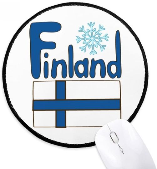 Tapetes de Rato Círculo Bandeira da Finlândia
